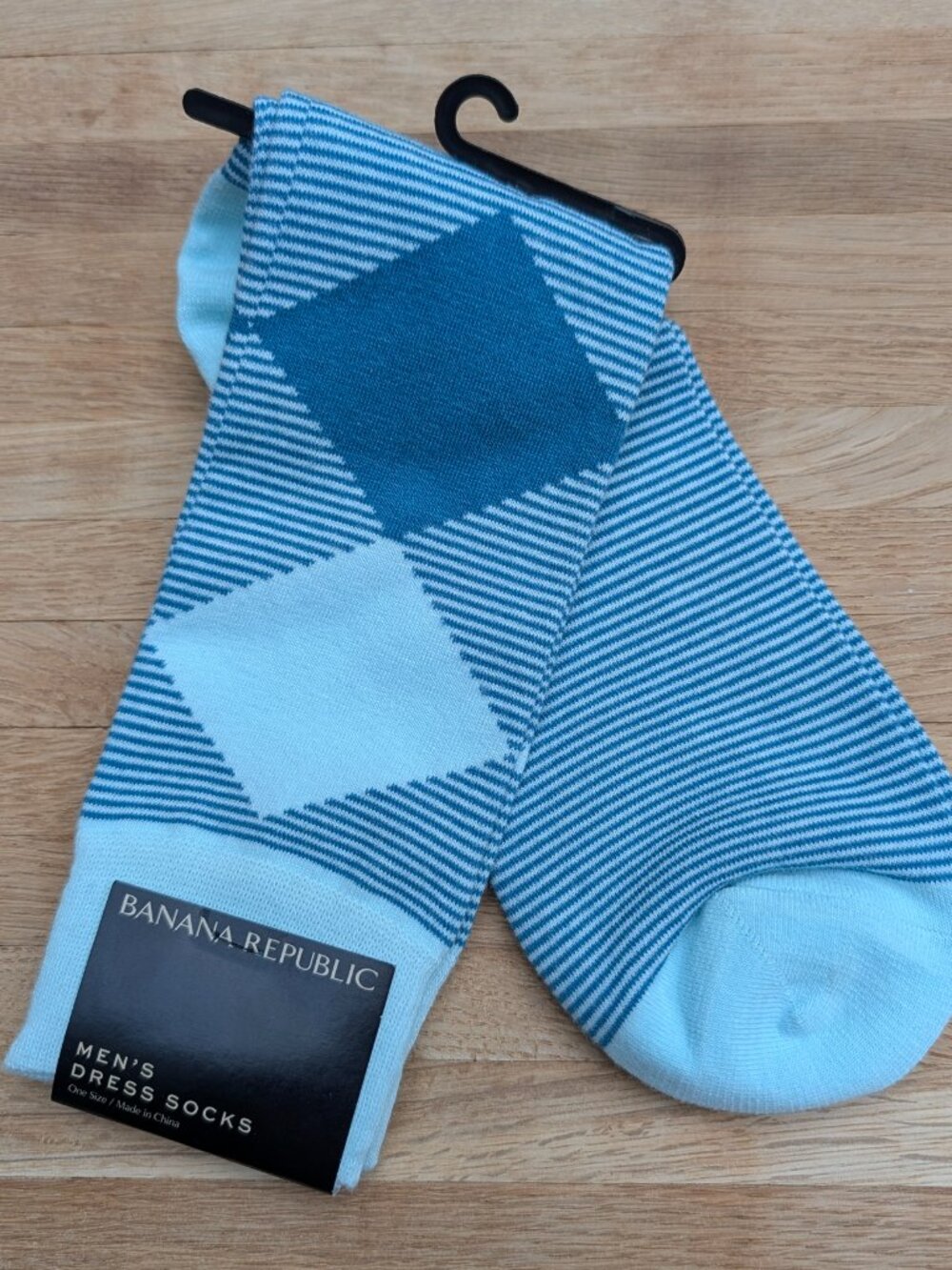 Banana Republic Blue Dress Socks Argyle Diamond Pattern - NWT